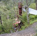 10-Duncan checks out the old remains of the Coopers Creek boiler