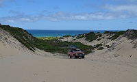 Driving through the sand