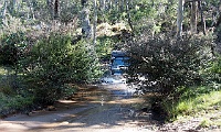 Michael drives through Dead Horse Creek