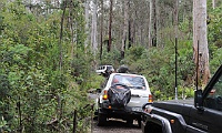 Convoy crosses one of the 54 Haunted Stream crossings