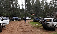 Convoy stops for a break at McDonalds Hut