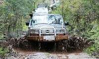 Iceman creates a mud wave through the Haunted Stream