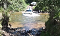 Cam crosses the Dargo River