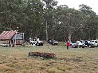 1058-LaurieMiles-3  Convoy at Davies Hut on Davies Plain - Eastern Victoria